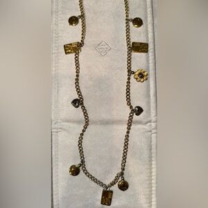 Vintage Astrology Gold Charm Chain Necklace